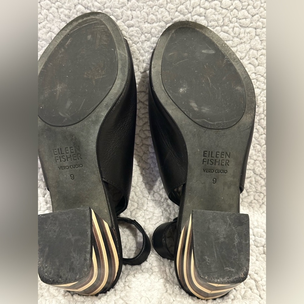Eileen Fisher Bobbie Italian Leather Slingback Heels - Picture 10 of 14